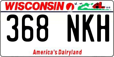 WI license plate 368NKH