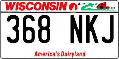 WI license plate 368NKJ