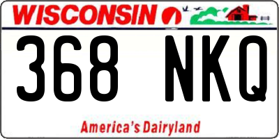 WI license plate 368NKQ