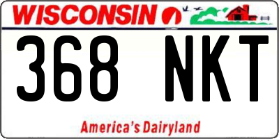 WI license plate 368NKT