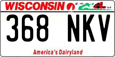WI license plate 368NKV