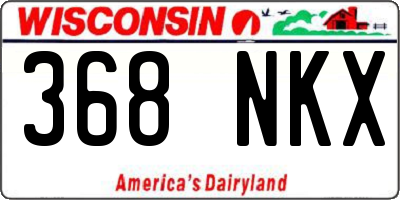 WI license plate 368NKX