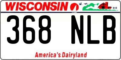 WI license plate 368NLB