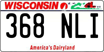 WI license plate 368NLI