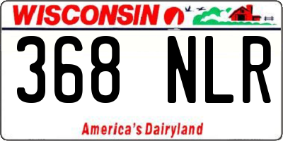 WI license plate 368NLR