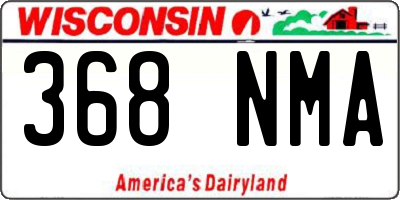 WI license plate 368NMA