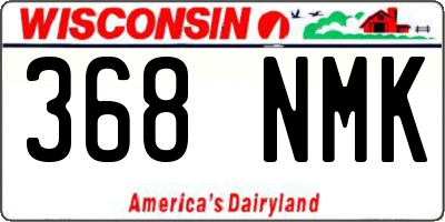 WI license plate 368NMK