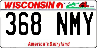 WI license plate 368NMY