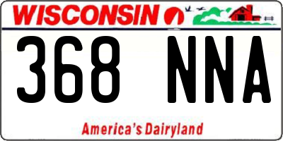 WI license plate 368NNA