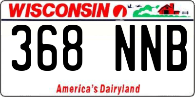 WI license plate 368NNB