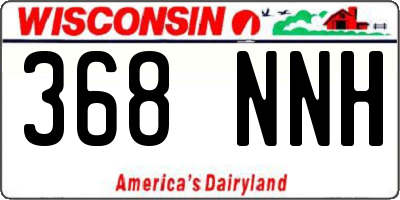 WI license plate 368NNH