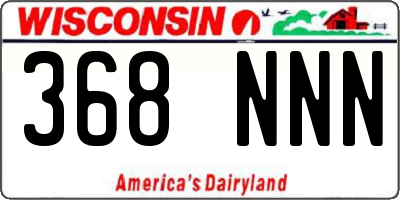 WI license plate 368NNN