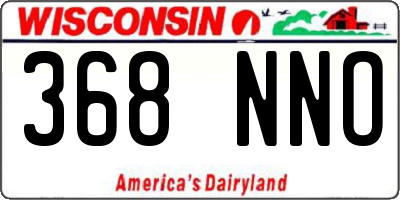 WI license plate 368NNO