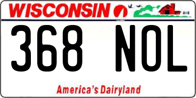 WI license plate 368NOL