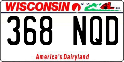 WI license plate 368NQD