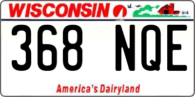 WI license plate 368NQE