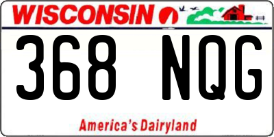 WI license plate 368NQG
