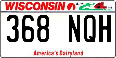 WI license plate 368NQH