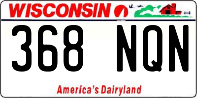 WI license plate 368NQN