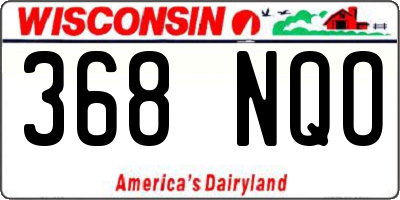 WI license plate 368NQO