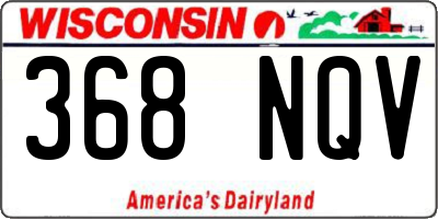 WI license plate 368NQV