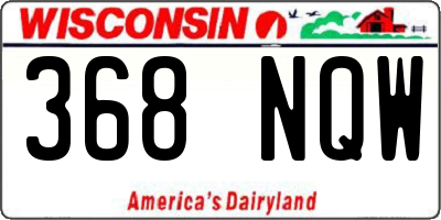 WI license plate 368NQW