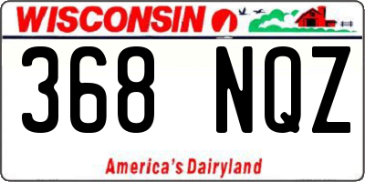 WI license plate 368NQZ