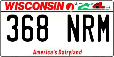 WI license plate 368NRM