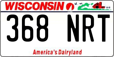 WI license plate 368NRT