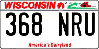 WI license plate 368NRU