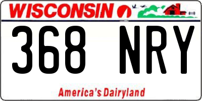 WI license plate 368NRY
