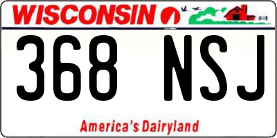 WI license plate 368NSJ