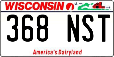 WI license plate 368NST