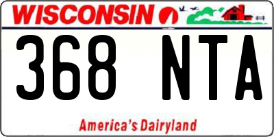 WI license plate 368NTA