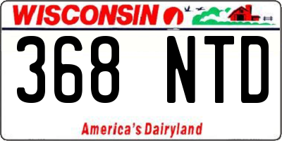 WI license plate 368NTD