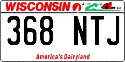 WI license plate 368NTJ