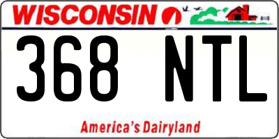 WI license plate 368NTL
