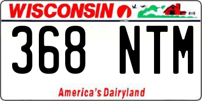 WI license plate 368NTM