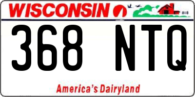 WI license plate 368NTQ