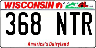 WI license plate 368NTR
