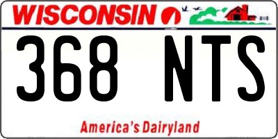 WI license plate 368NTS