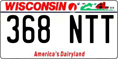 WI license plate 368NTT