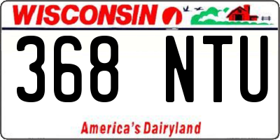 WI license plate 368NTU