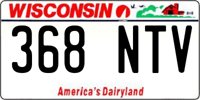 WI license plate 368NTV