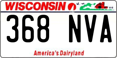 WI license plate 368NVA