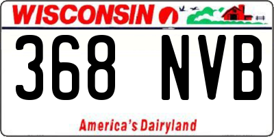 WI license plate 368NVB