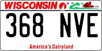 WI license plate 368NVE