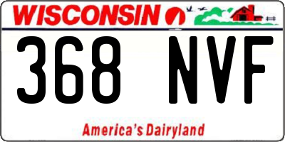 WI license plate 368NVF