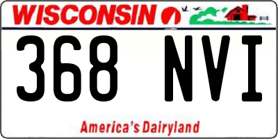 WI license plate 368NVI