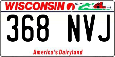 WI license plate 368NVJ